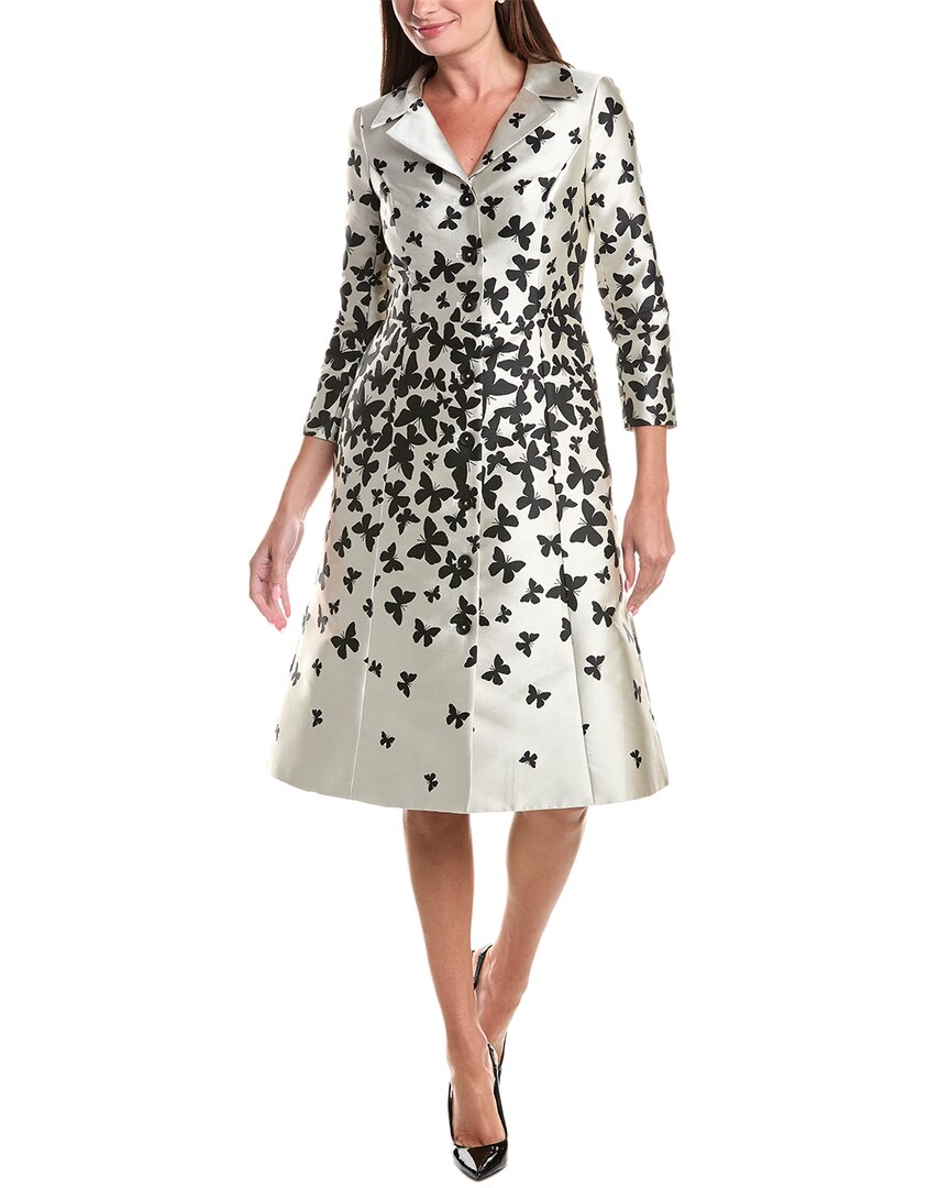 Teri Jon by Rickie Freeman Teri Jon By Rickie Freeman Mikado Butterfly Pattern Coat Dress