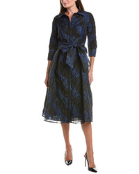 Teri Jon by Rickie Freeman Teri Jon By Rickie Freeman Organza Web Pattern Shirtdress