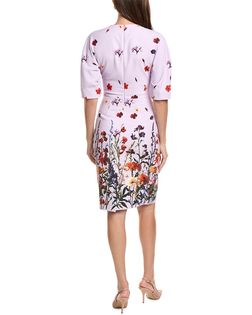 Teri Jon by Rickie Freeman Teri Jon By Rickie Freeman Crepe Floral Placement Print Wide Sleeve Sheath Dre