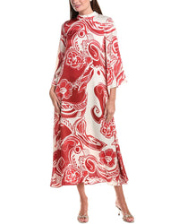 Teri Jon by Rickie Freeman Teri Jon By Rickie Freeman Twill Paisly Print Midi Dress