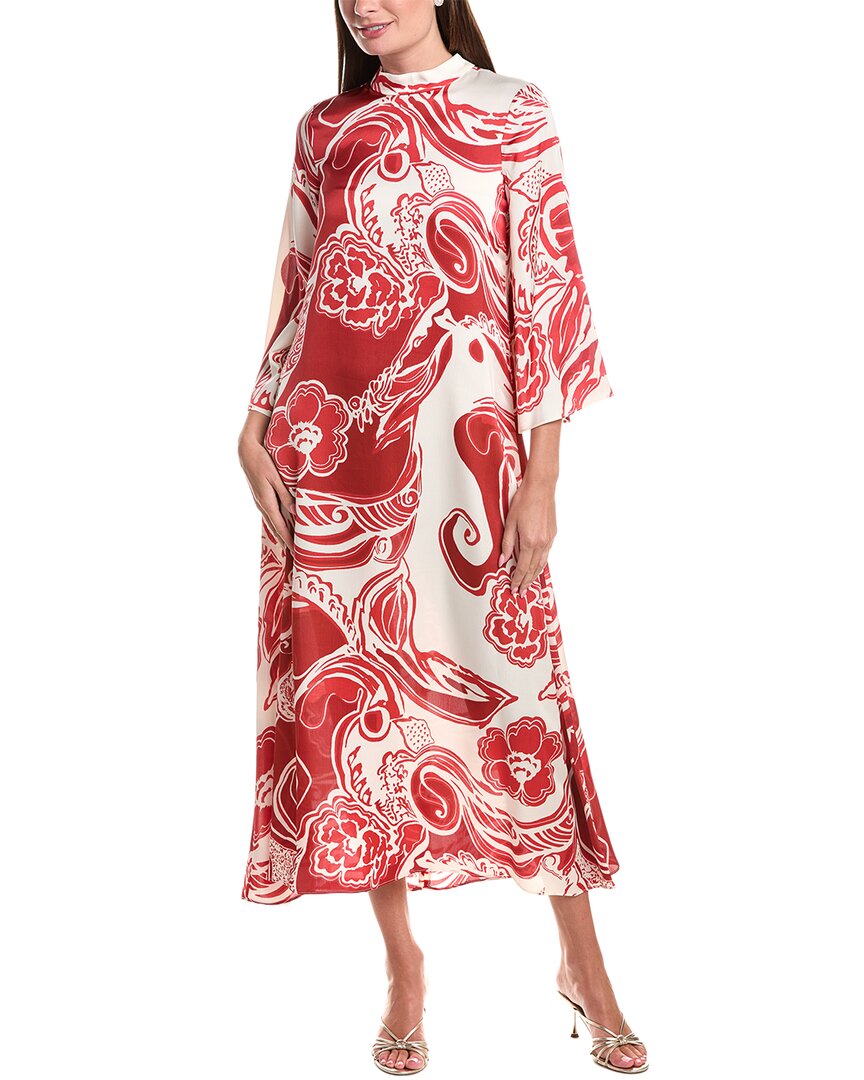 Teri Jon by Rickie Freeman Teri Jon By Rickie Freeman Twill Paisly Print Midi Dress