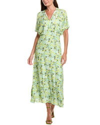 Teri Jon by Rickie Freeman Teri Jon By Rickie Freeman Chiffon Ditsy Print Raglan Sleeve Maxi Dress