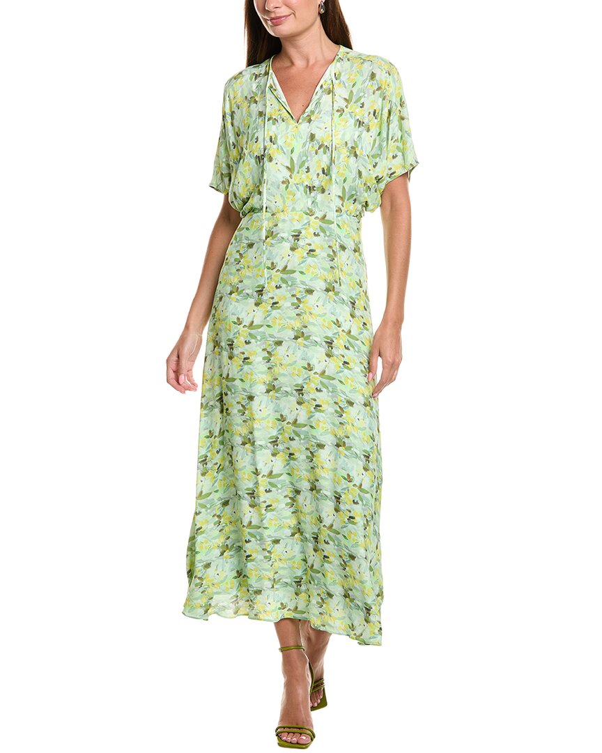 Teri Jon by Rickie Freeman Teri Jon By Rickie Freeman Chiffon Ditsy Print Raglan Sleeve Maxi Dress