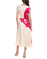 Teri Jon by Rickie Freeman Teri Jon By Rickie Freeman Crinkle Cap Sleeve Place Print A-Line Dress