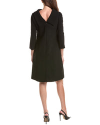 Teri Jon by Rickie Freeman Teri Jon By Rickie Freeman Crepe Cowl Neck 3/4-Sleeve Beaded Flower Dress