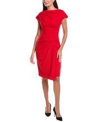Teri Jon by Rickie Freeman Teri Jon By Rickie Freeman Crepe Cap Sleeve Sarong Sheath Dress