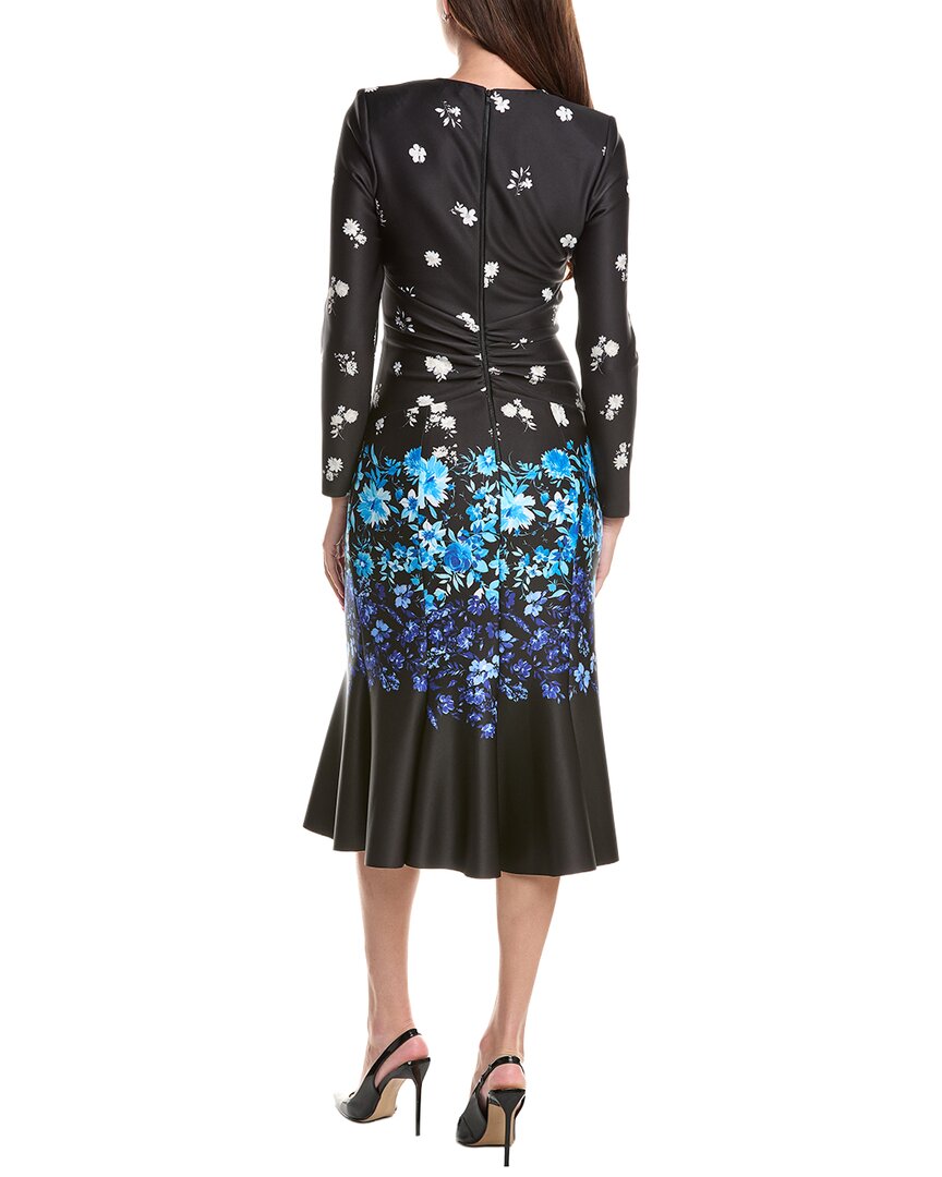 Teri Jon by Rickie Freeman Teri Jon By Rickie Freeman Scuba Floral Ruched Midi Dress