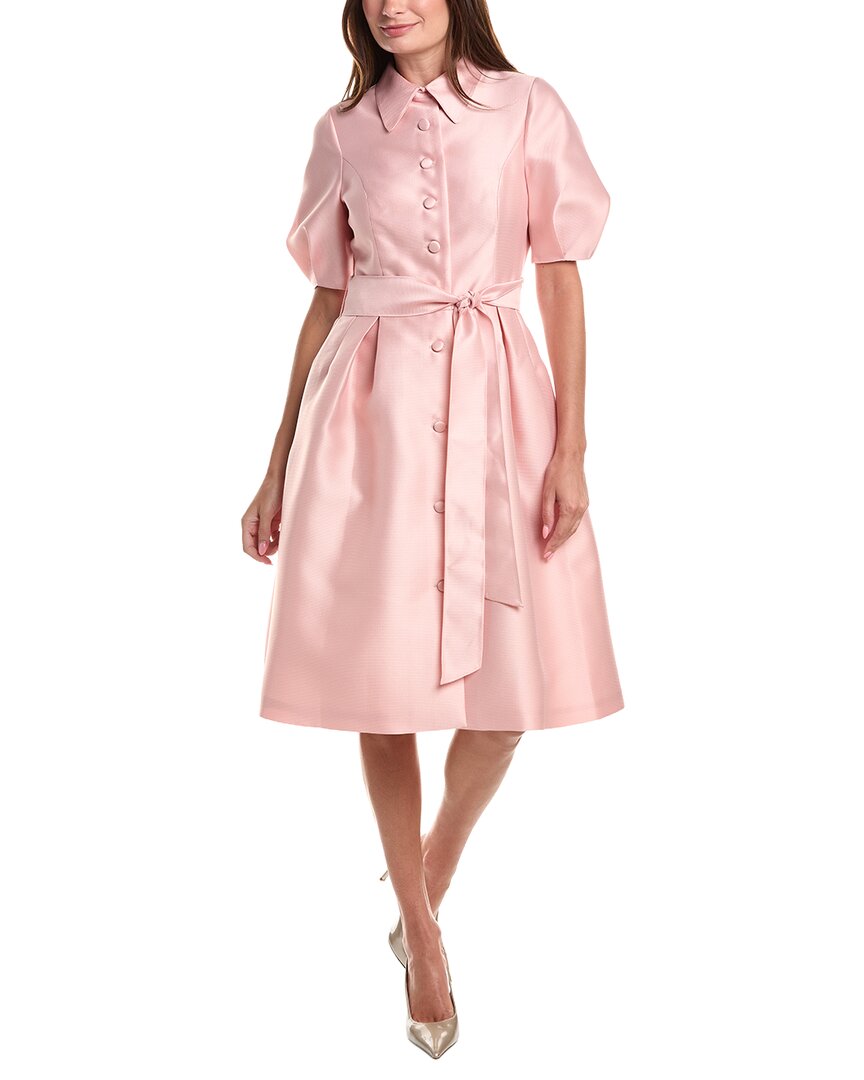 Teri Jon by Rickie Freeman Teri Jon By Rickie Freeman Pique Faille Puff Sleeve Shirtdress