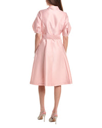 Teri Jon by Rickie Freeman Teri Jon By Rickie Freeman Pique Faille Puff Sleeve Shirtdress