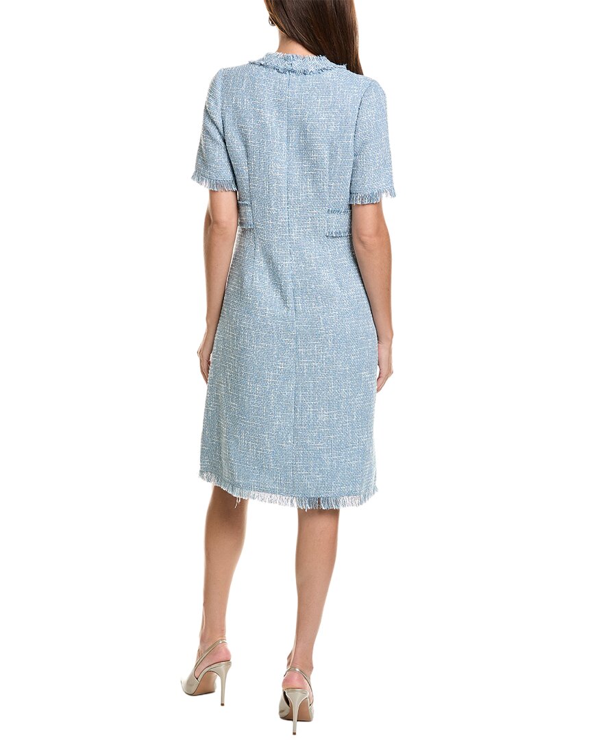 Teri Jon by Rickie Freeman Teri Jon By Rickie Freeman Sparkle Tweed Fringe Trim A-Line Dress
