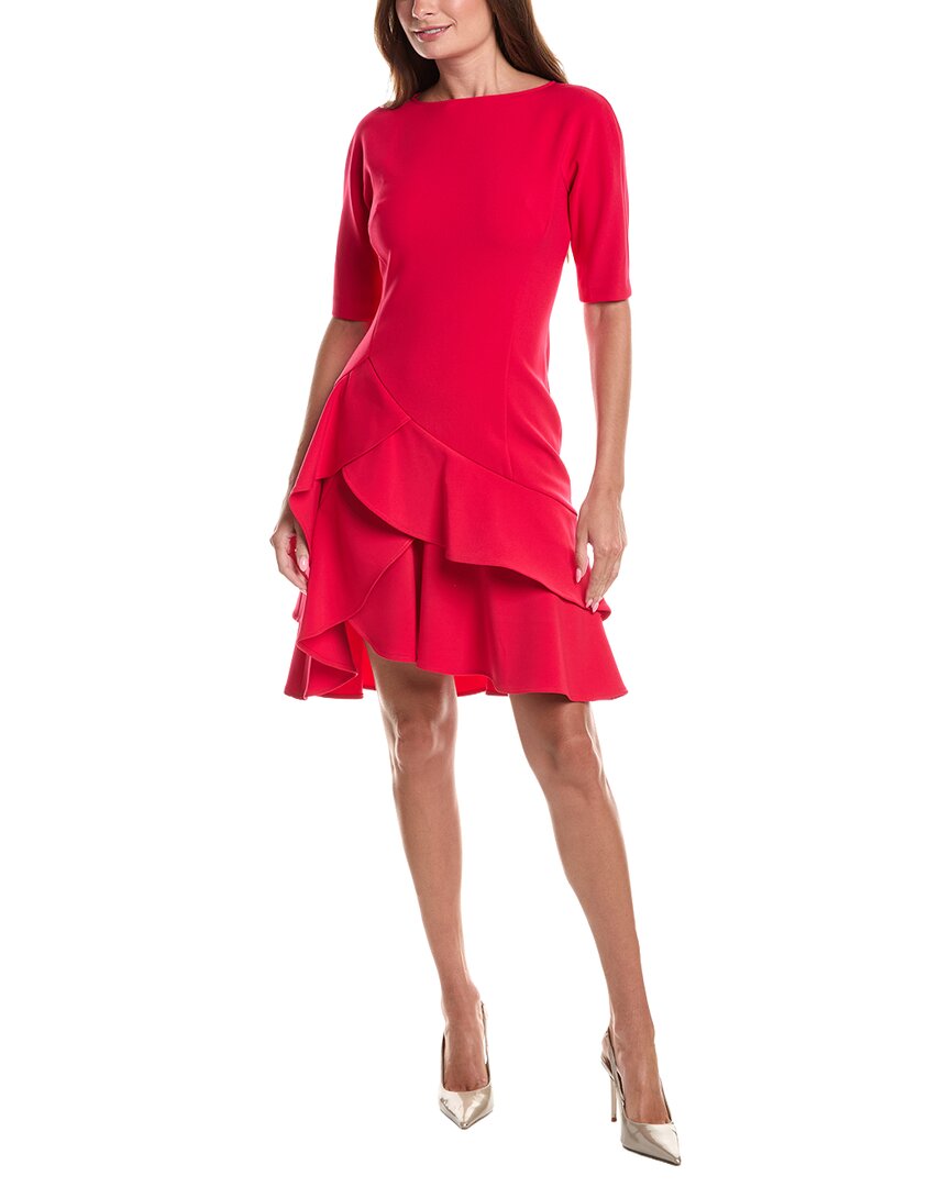 Teri Jon by Rickie Freeman Teri Jon By Rickie Freeman Stretch Crepe Double Ruffle Cocktail Dress