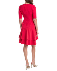 Teri Jon by Rickie Freeman Teri Jon By Rickie Freeman Stretch Crepe Double Ruffle Cocktail Dress