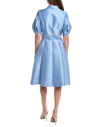 Teri Jon by Rickie Freeman Teri Jon By Rickie Freeman Pique Faille Puff Sleeve Shirtdress