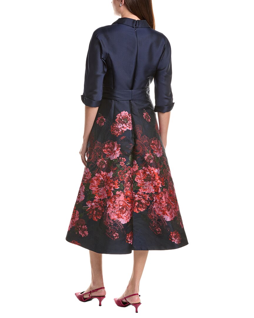 Teri Jon by Rickie Freeman Teri Jon By Rickie Freeman Jacquard Floral Paisley Print Shirtdress