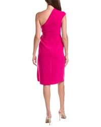 Teri Jon by Rickie Freeman Teri Jon By Rickie Freeman Crepe One-Shoulder Apron Skirt Dress
