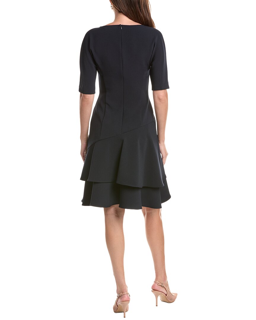 Teri Jon by Rickie Freeman Teri Jon By Rickie Freeman Stretch Crepe Double Ruffle Cocktail Dress