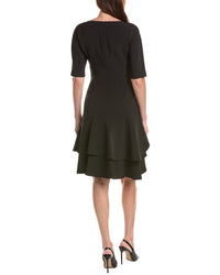 Teri Jon by Rickie Freeman Teri Jon By Rickie Freeman Stretch Crepe Double Ruffle Cocktail Dress
