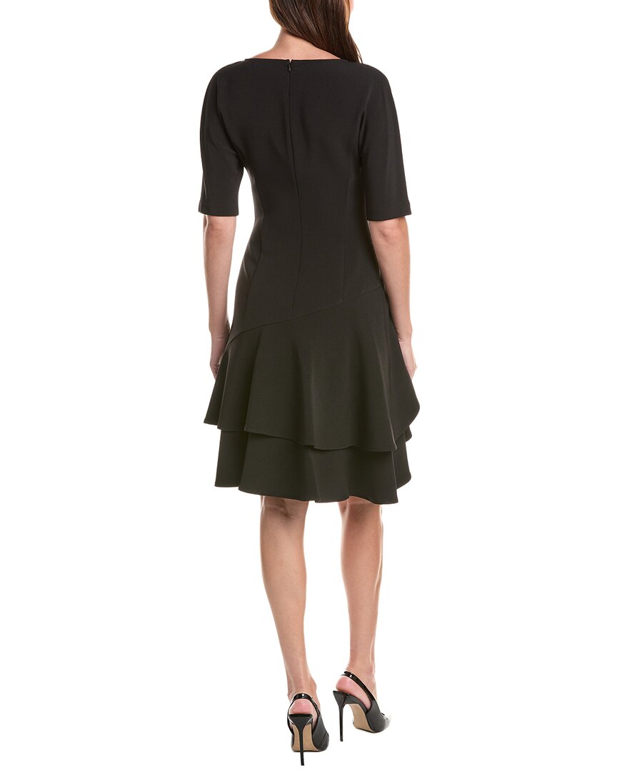 Teri Jon by Rickie Freeman Teri Jon By Rickie Freeman Stretch Crepe Double Ruffle Cocktail Dress