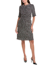 Teri Jon by Rickie Freeman Teri Jon By Rickie Freeman Tweed Jewel Collar Shift Dress
