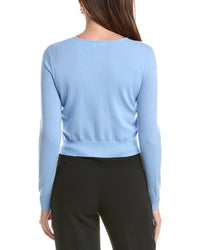 Teri Jon by Rickie Freeman Teri Jon By Rickie Freeman Flower Embroidered Wool & Cashmere-Blend Cardigan