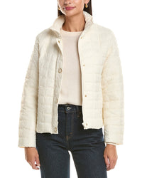 CeCe Cece Stand Collar Short Quilted Jacket
