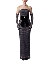 MONIQUE LAGARDE Monique Lagarde 2Pc Maxi Dress & Gloves Set