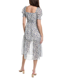 Garrie B Tie-Neck Midi Dress