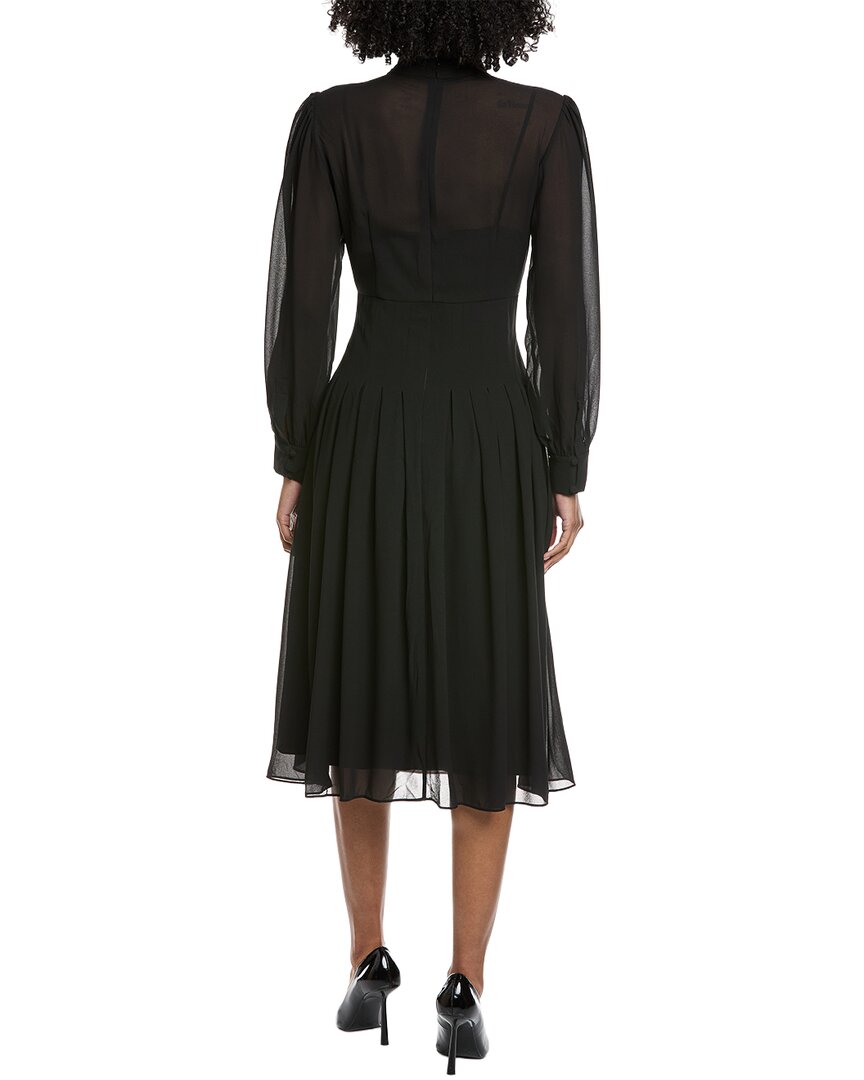 Mikael Aghal Solid Midi Dress