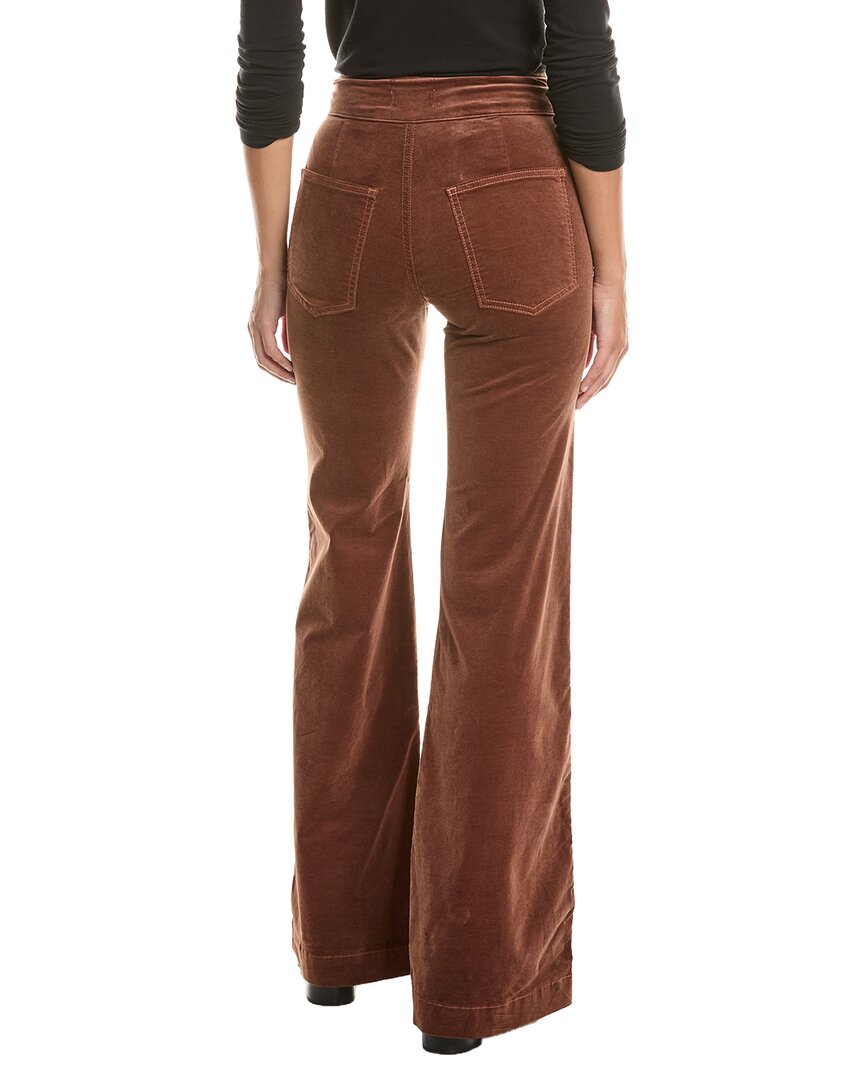 Askk Ny Brighton Velvet Dark Chocolate Wide Leg Jean