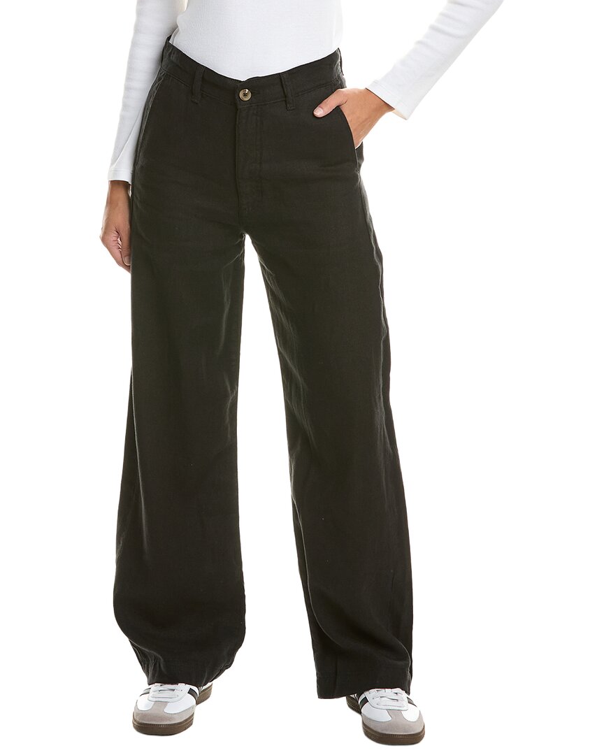 DL1961 Dl1961 Taylor Black Linen Relaxed Barrel Jean