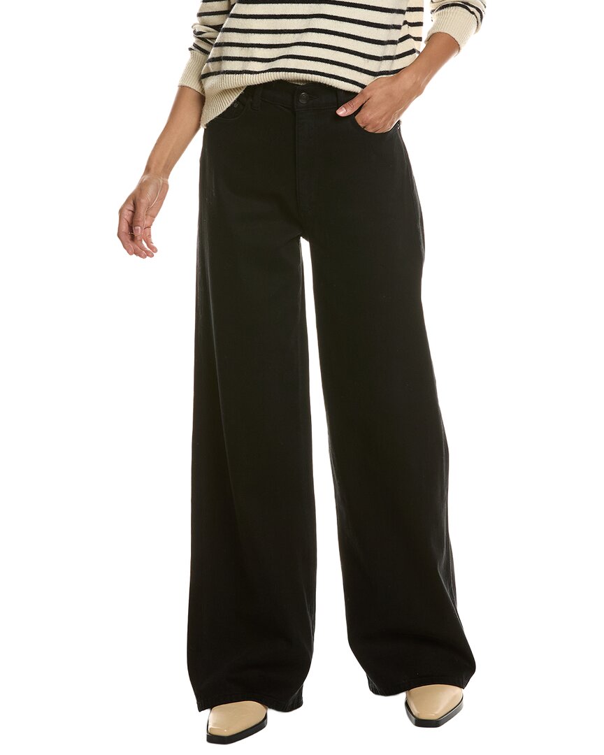 Dl1961 Hepburn Jet Black Wide Leg Jean