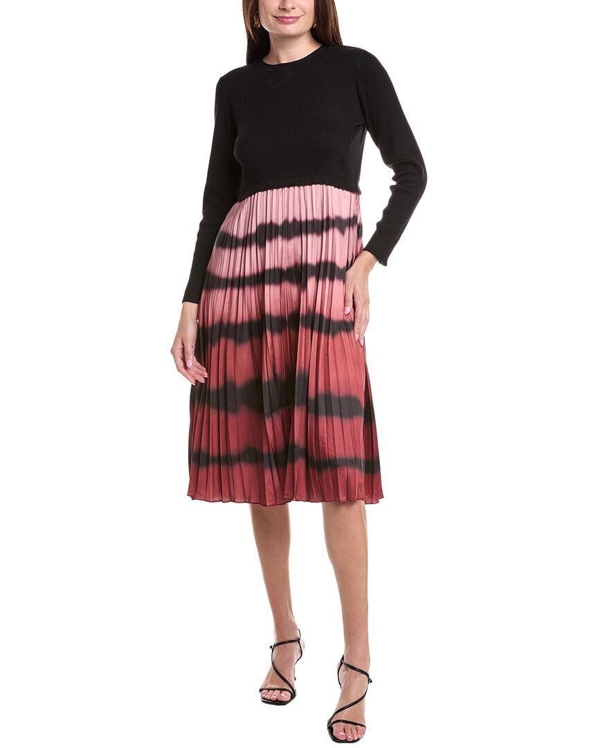 Nanette Nanette Lepore Pleated Midi Dress Black
