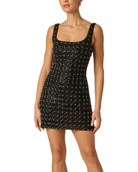 Adrianna Papell Fully Beaded Mini Dress