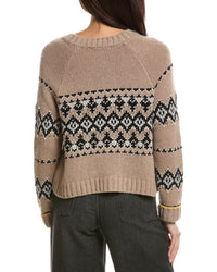 THE CASHMERE PROJECT The Cashmere Project Fairisle Cropped Cashmere Cardigan