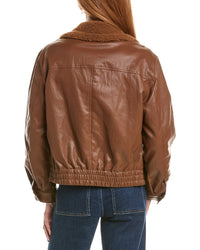 Sam Edelman Glazed Stand Collar Bomber Jacket