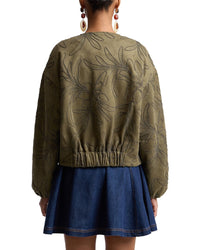 Bagatelle Jewel Neck Bomber Jacket