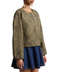 Bagatelle Jewel Neck Bomber Jacket