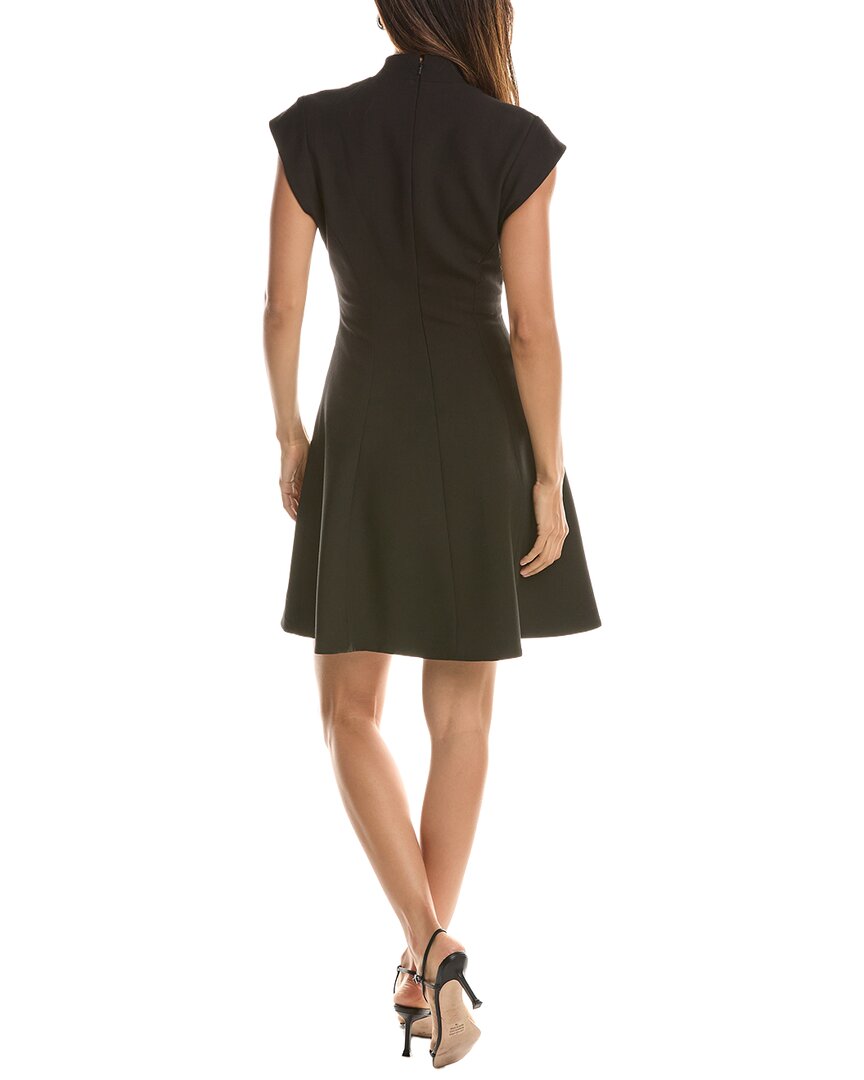 Lela Rose Fishing Lures Embroidered Stretch Twill Dress