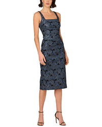 Aidan Mattox Aidan Mattox Stretch Jacquard Midi Dress