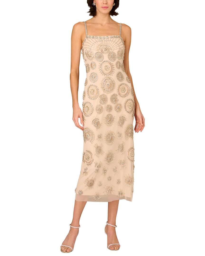 Aidan Mattox Aidan Mattox Beaded Sleeveless Midi Dress