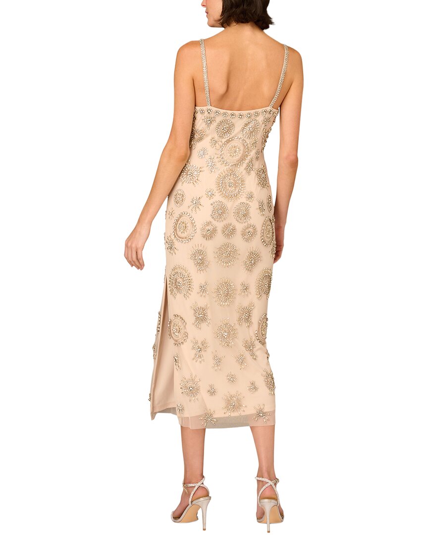 Aidan Mattox Aidan Mattox Beaded Sleeveless Midi Dress