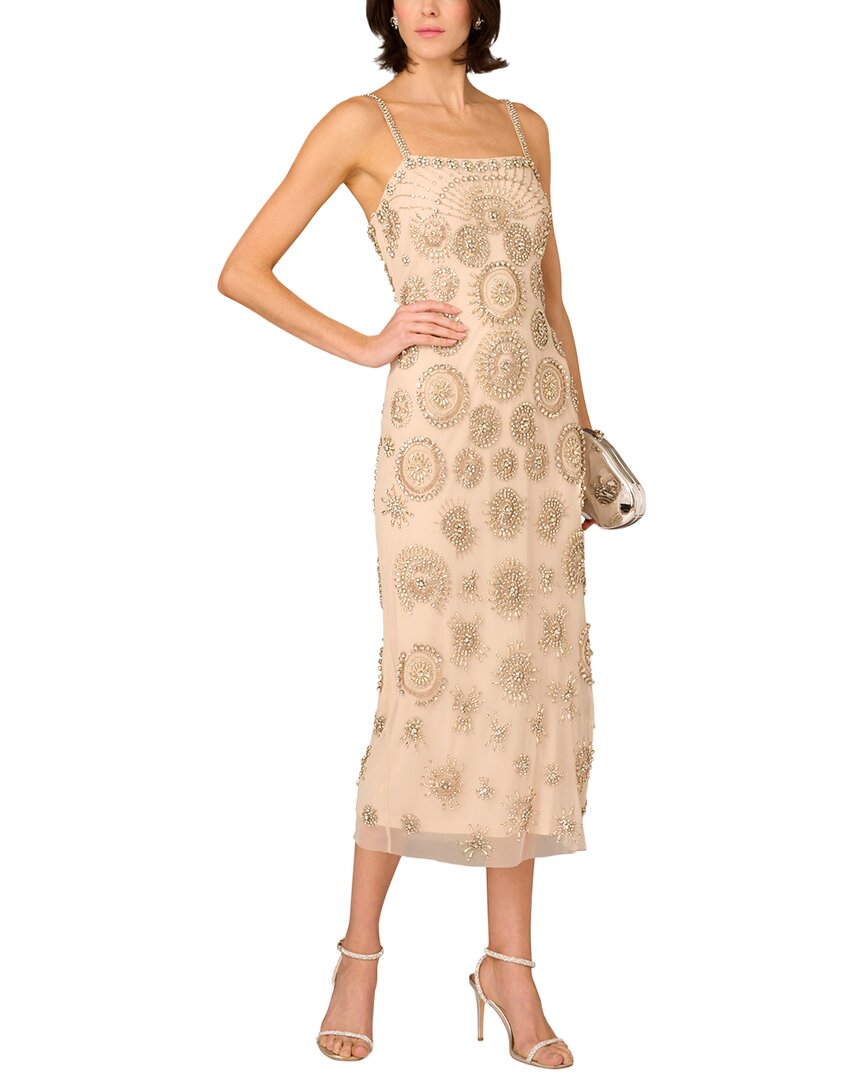 Aidan Mattox Aidan Mattox Beaded Sleeveless Midi Dress