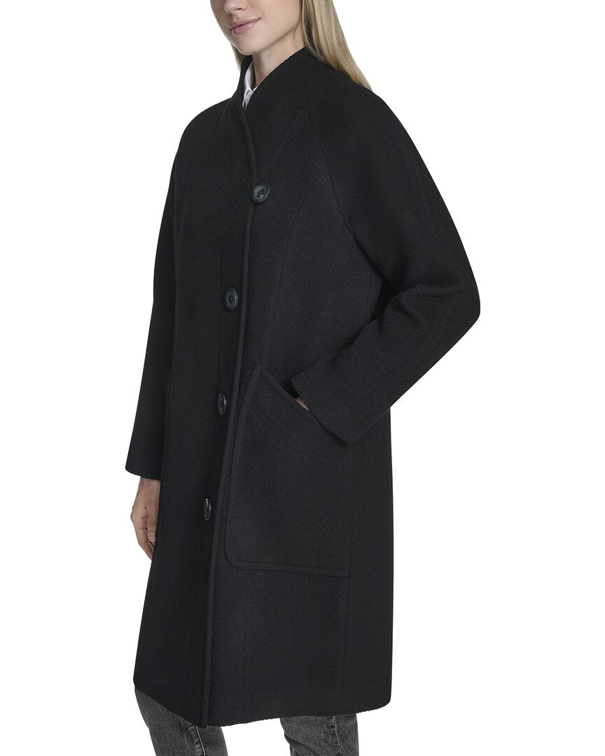 Cole Haan Cole Haan Chevron Wool Coat