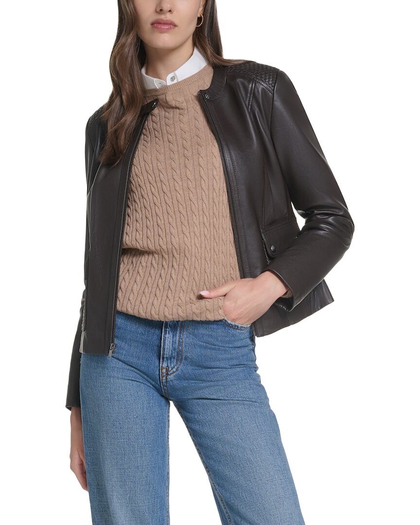 Cole Haan Quilted Leather Jacket