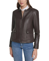 Cole Haan Quilted Leather Jacket