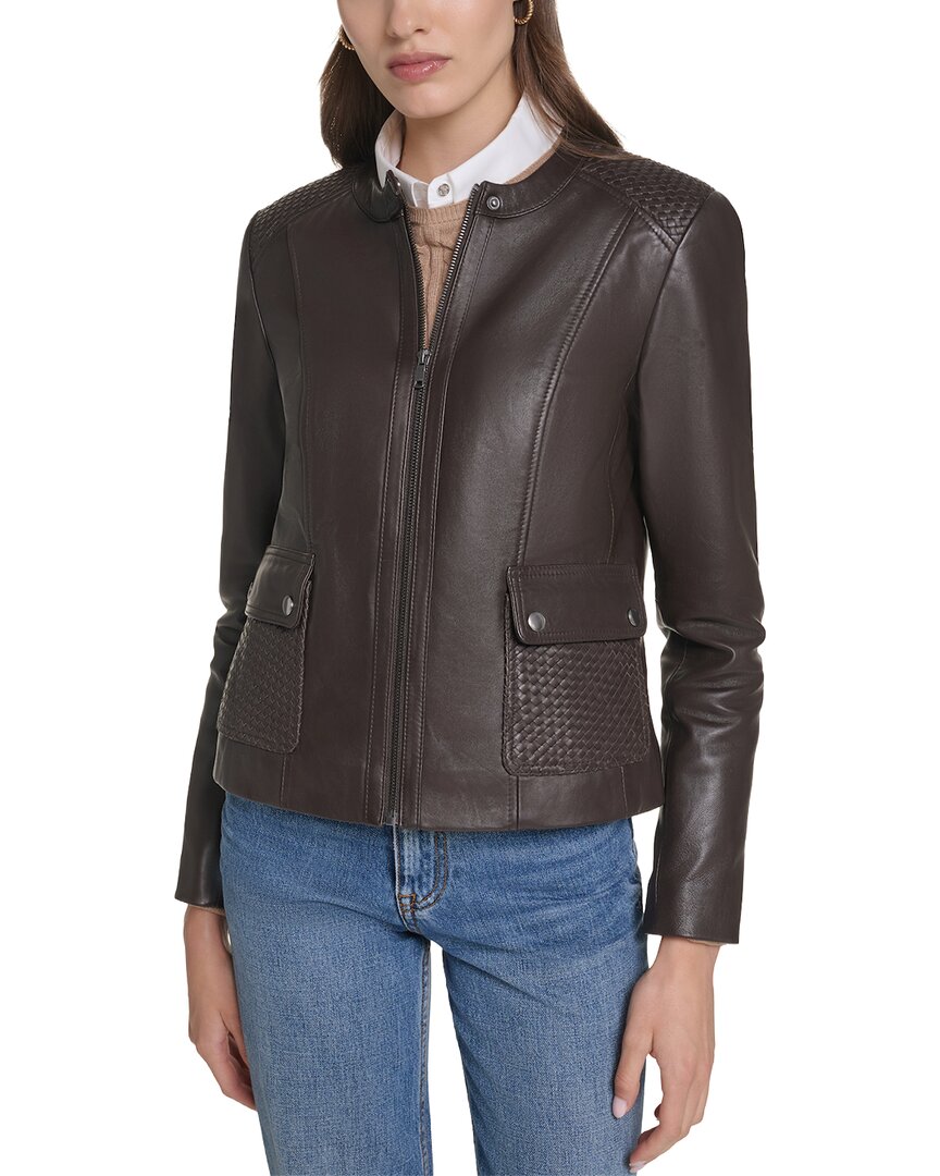 Cole Haan Quilted Leather Jacket