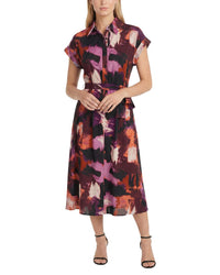 Maggy London Printed Shirt Dress