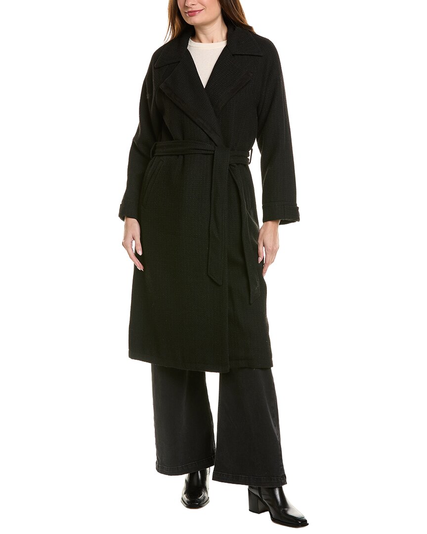 Via Spiga Belted Wool-Blend Coat