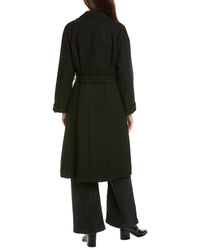 Via Spiga Belted Wool-Blend Coat