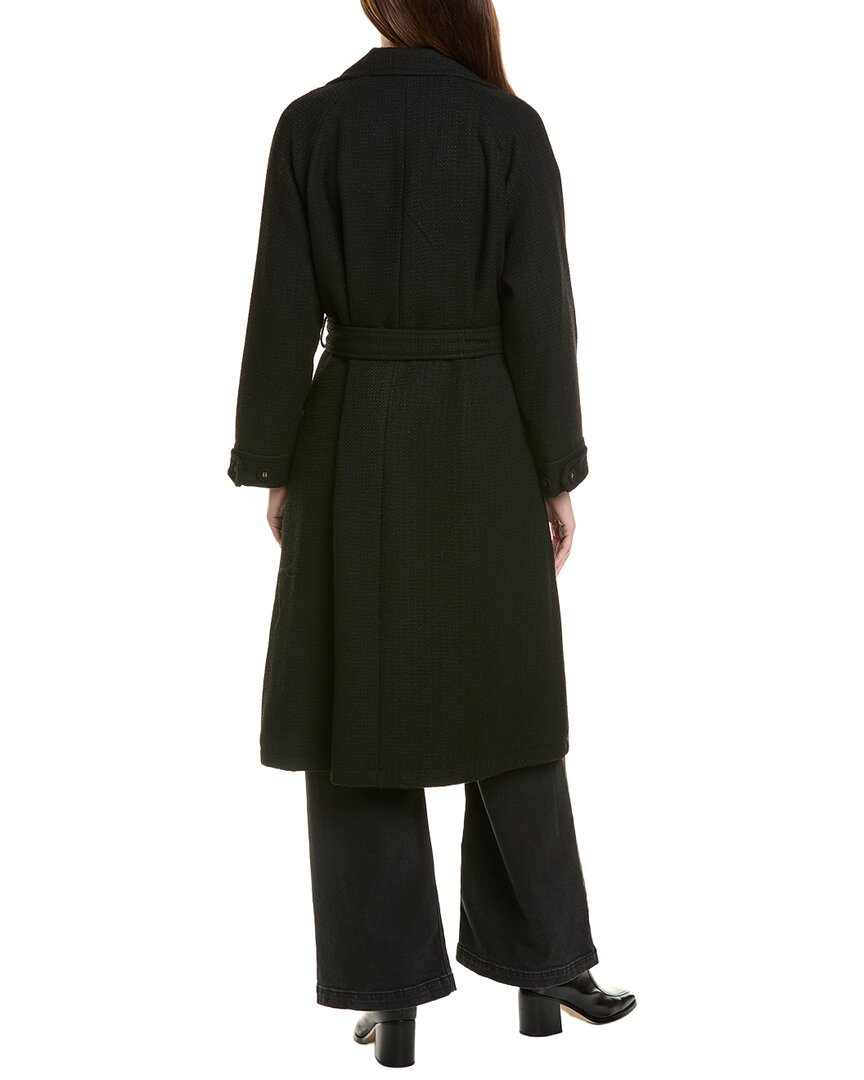 Via Spiga Belted Wool-Blend Coat